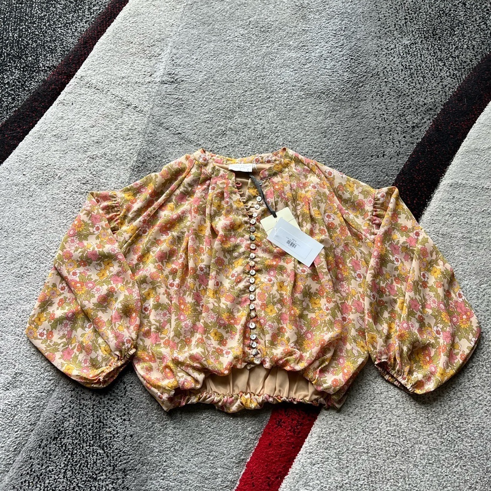 Dress Forum Stacey Floral Long Sleeve Blouse